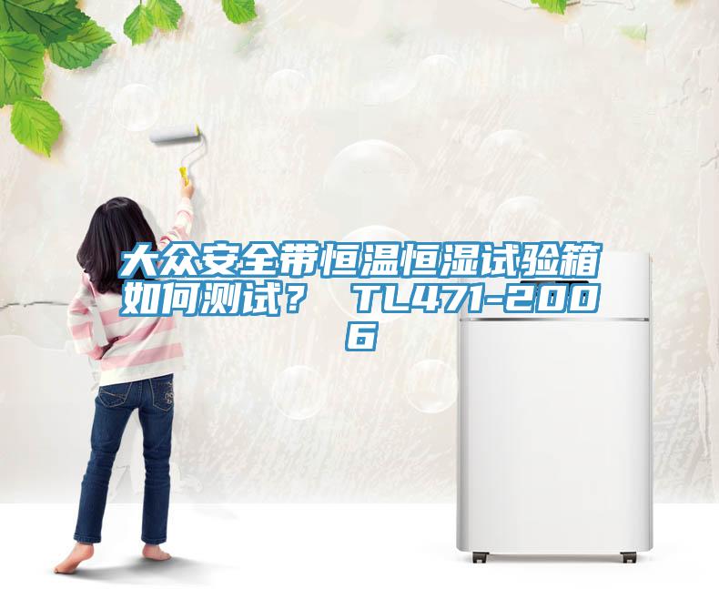大眾安全帶恒溫恒濕試驗箱如何測試？ TL471-2006