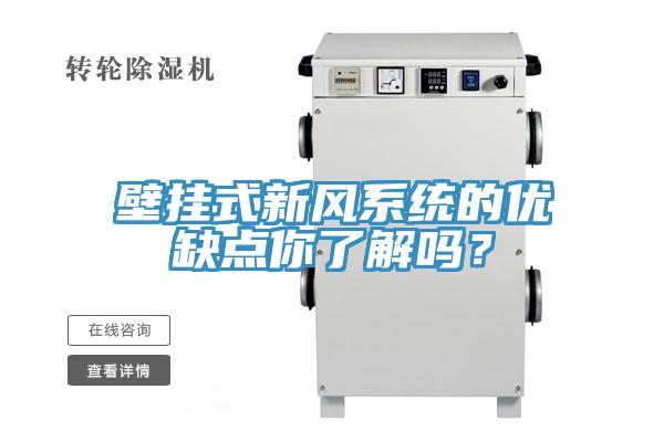 壁掛式新風系統的優缺點你了解嗎？
