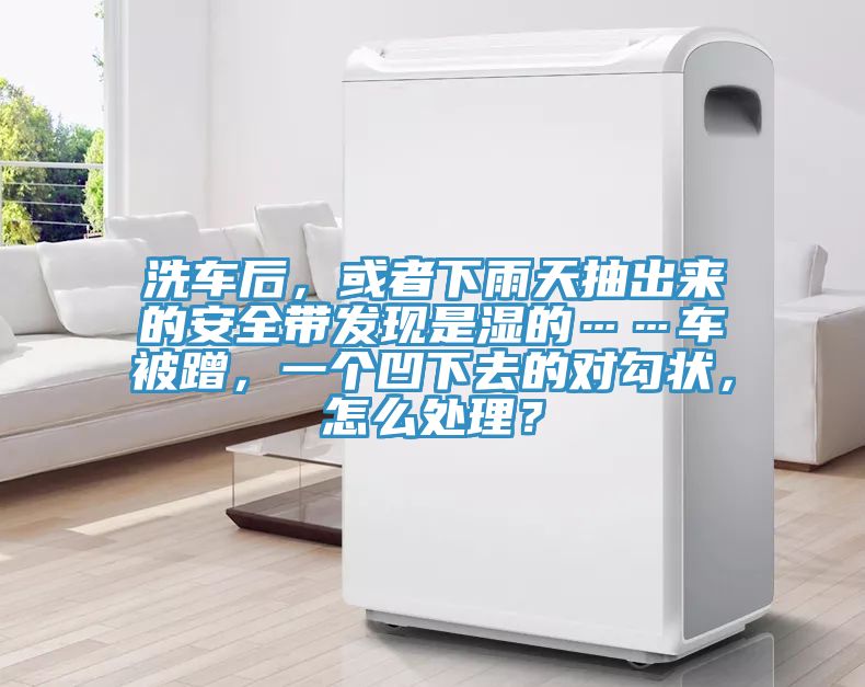 洗車后，或者下雨天抽出來的安全帶發(fā)現是濕的……車被蹭，一個凹下去的對勾狀，怎么處理？